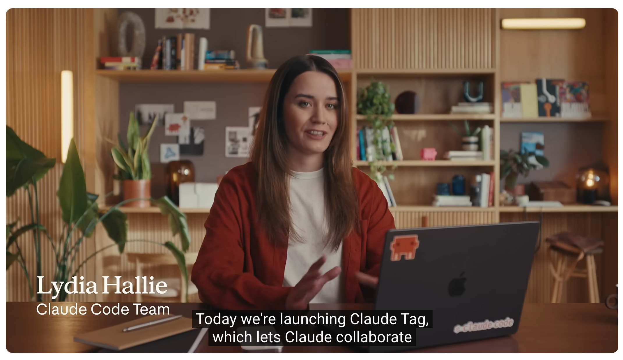 Still shot of Claude Tag video